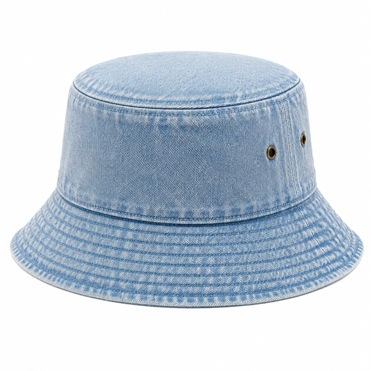 Chapeau bob taille unique en tissu denim bleu style décontracté