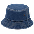 Chapeau bob taille unique en denim bleu avec œillets style décontracté
