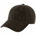 Casquette taille unique en velours côtelé brun foncé à visière courbée style décontracté