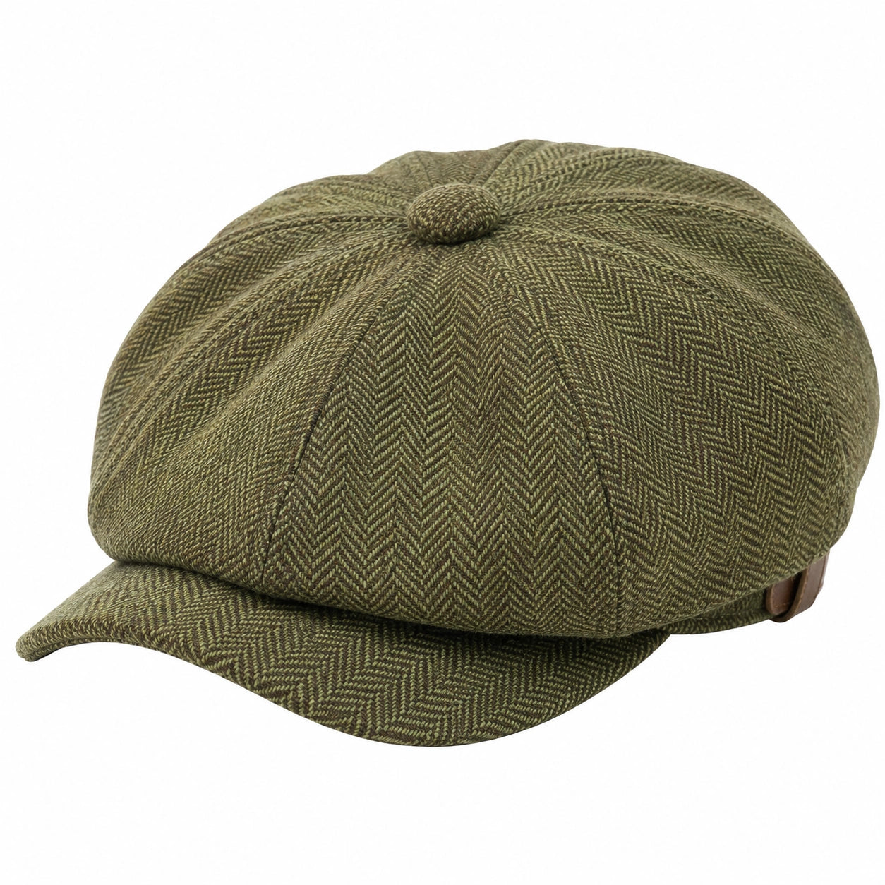 Casquette gavroche taille unique textile kaki à chevrons ajustable