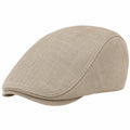 Casquette plate taille unique en tissu beige style classique