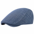 Casquette plate taille unique en tissu bleu style denim
