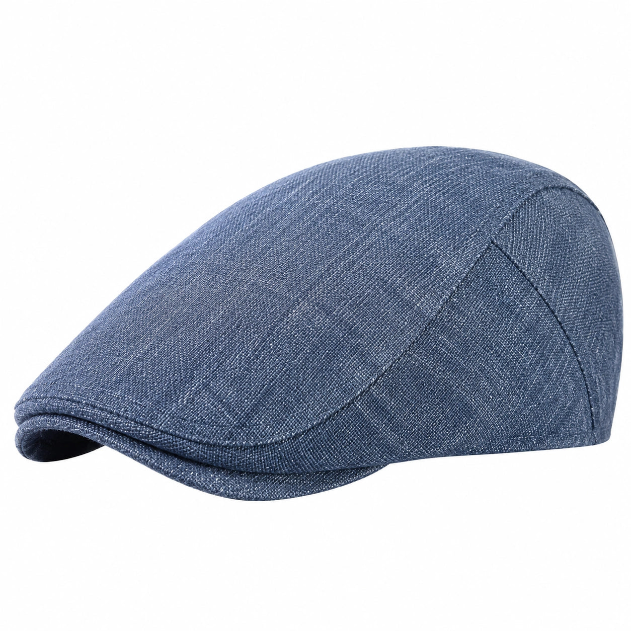 Casquette plate taille unique en tissu bleu style denim