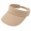 Visière taille unique en tissu beige à bande élastique pour protection du visage