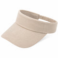 Visière de soleil taille unique textile beige à bande élastique